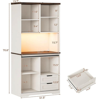 Farmhouse Kitchen Storage Cabinet Pantry Cabinet Home Bar