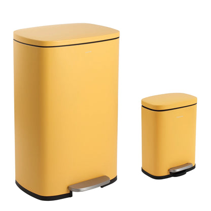happimess 13-Gallon Trash Can with Soft-Close Lid and FREE Mini Trash Can