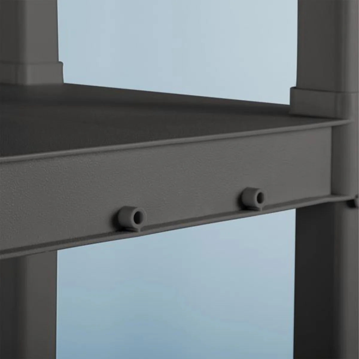 Sterilite Plastic Indoor Outdoor 4 Shelf Durable Shelving Unit, Gray, 2 Pack - 2-Pack