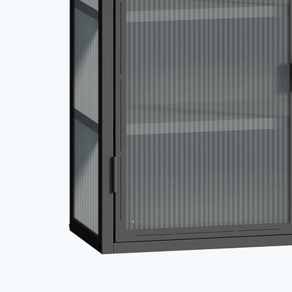 Retro Style Glass Door Wall Cabinet
