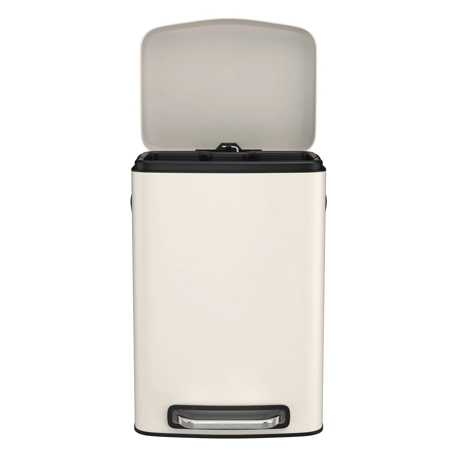 Stainless Steel 13-Gallon Kitchen Trash Can with Foot Pedal and Soft Close Lid