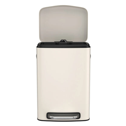 Stainless Steel 13-Gallon Kitchen Trash Can with Foot Pedal and Soft Close Lid