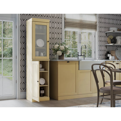 100% Solid Wood 16.5" Kitchen Pantry Cabinet with Doors by Palace Imports