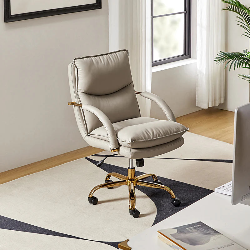 Sandy Waterproof PU Leather 360-Degree Swivel Office Chair