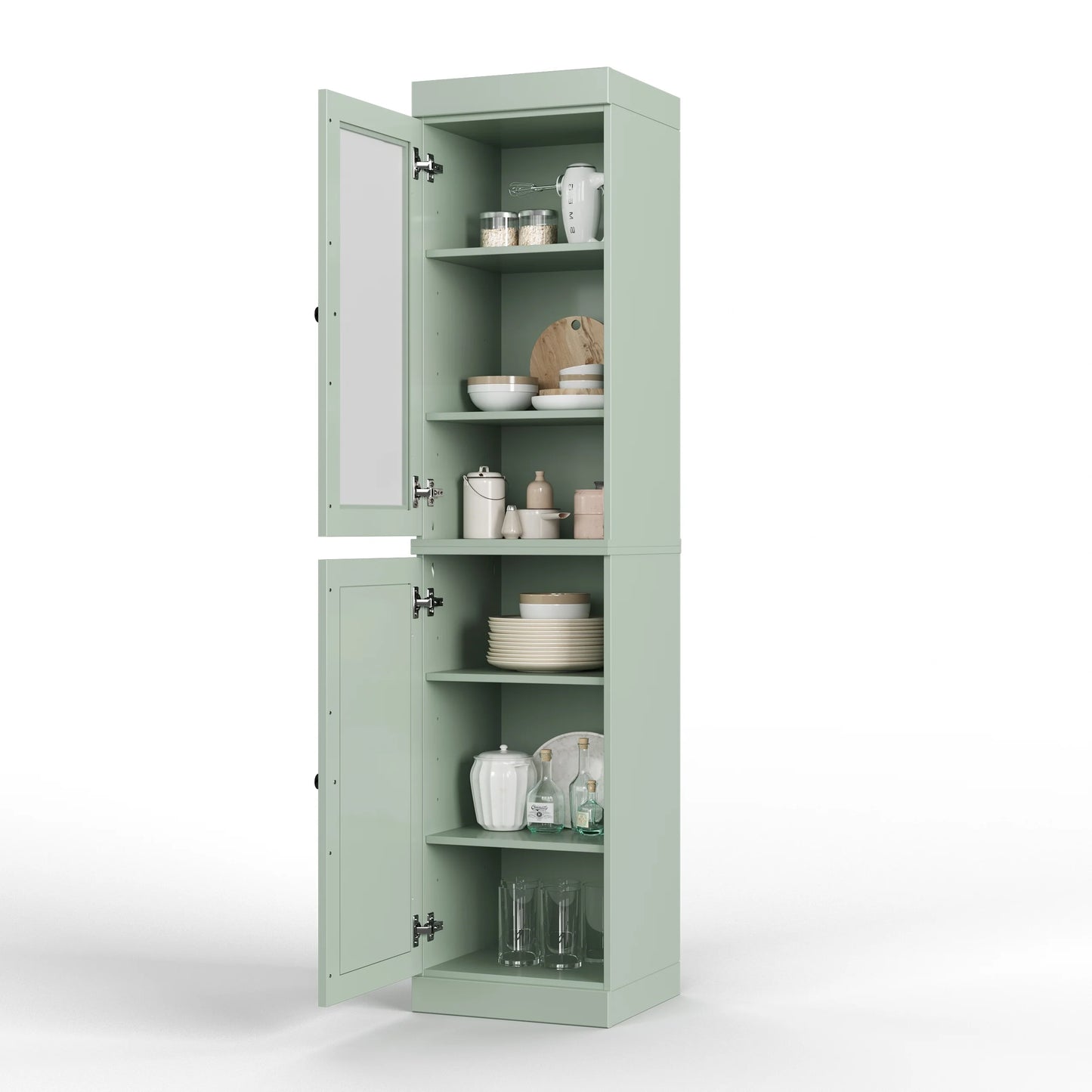100% Solid Wood 16.5" Kitchen Pantry Cabinet with Doors by Palace Imports