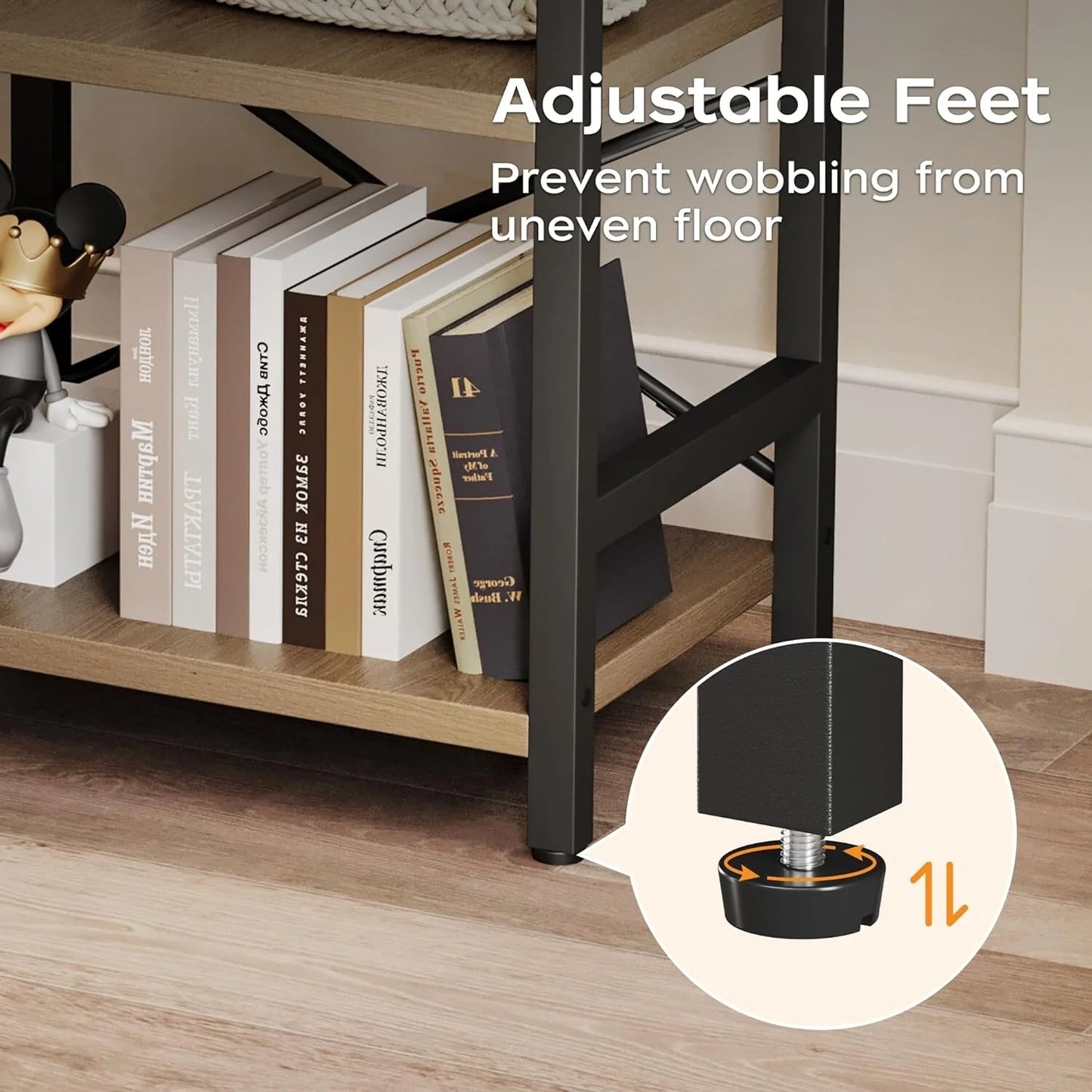 3 Tier Metal Industrial Small Bookcase