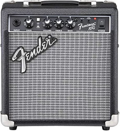 Fender Squier Stratocaster - Sunburst Bundle with Frontman 10G Amp, Gig Bag, Instrument Cable, Tuner, Strap, Picks, Fender Play Online Lessons, Instructional Book, and Austin Bazaar Instructional DVD