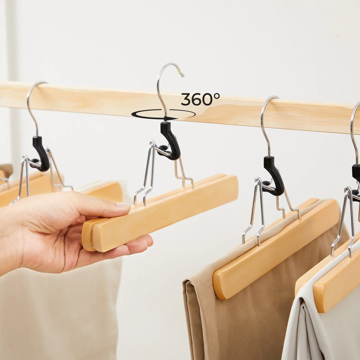 Wooden Pants Hangers 12 Pack - 12 Packs
