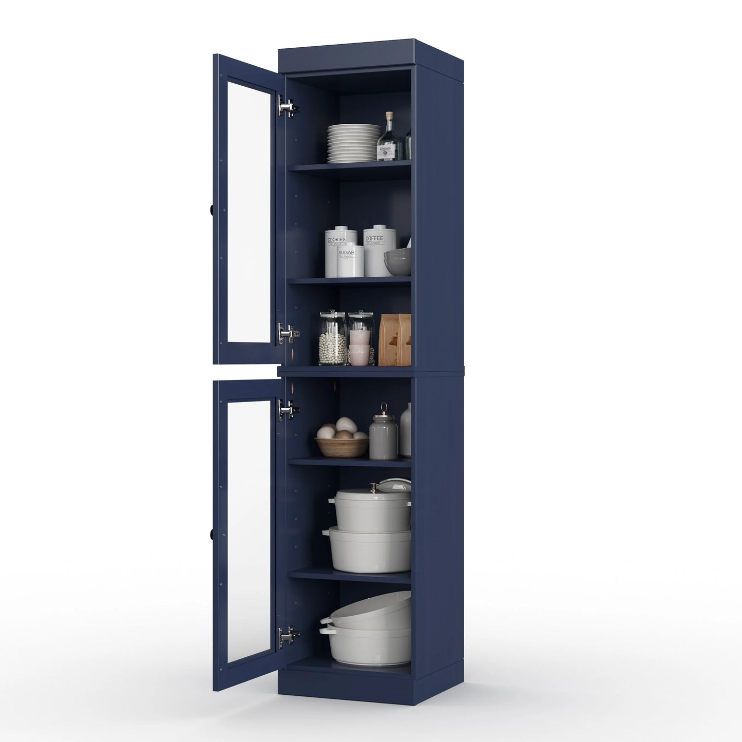 100% Solid Wood 16.5" Kitchen Pantry Cabinet with Doors by Palace Imports