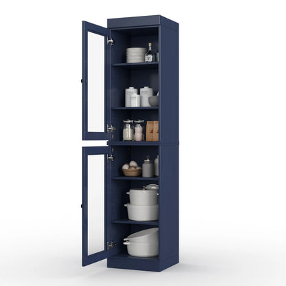 100% Solid Wood 16.5" Kitchen Pantry Cabinet with Doors by Palace Imports