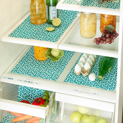 DII Nautical Blue Market Print Fridge Liner (Set of 6)