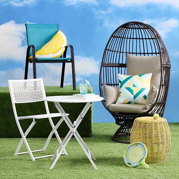 Stackable Sling Patio Chair, Teal
