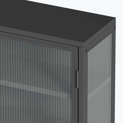 Retro Style Glass Door Wall Cabinet