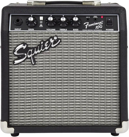Fender Squier Stratocaster - Sunburst Bundle with Frontman 10G Amp, Gig Bag, Instrument Cable, Tuner, Strap, Picks, Fender Play Online Lessons, Instructional Book, and Austin Bazaar Instructional DVD