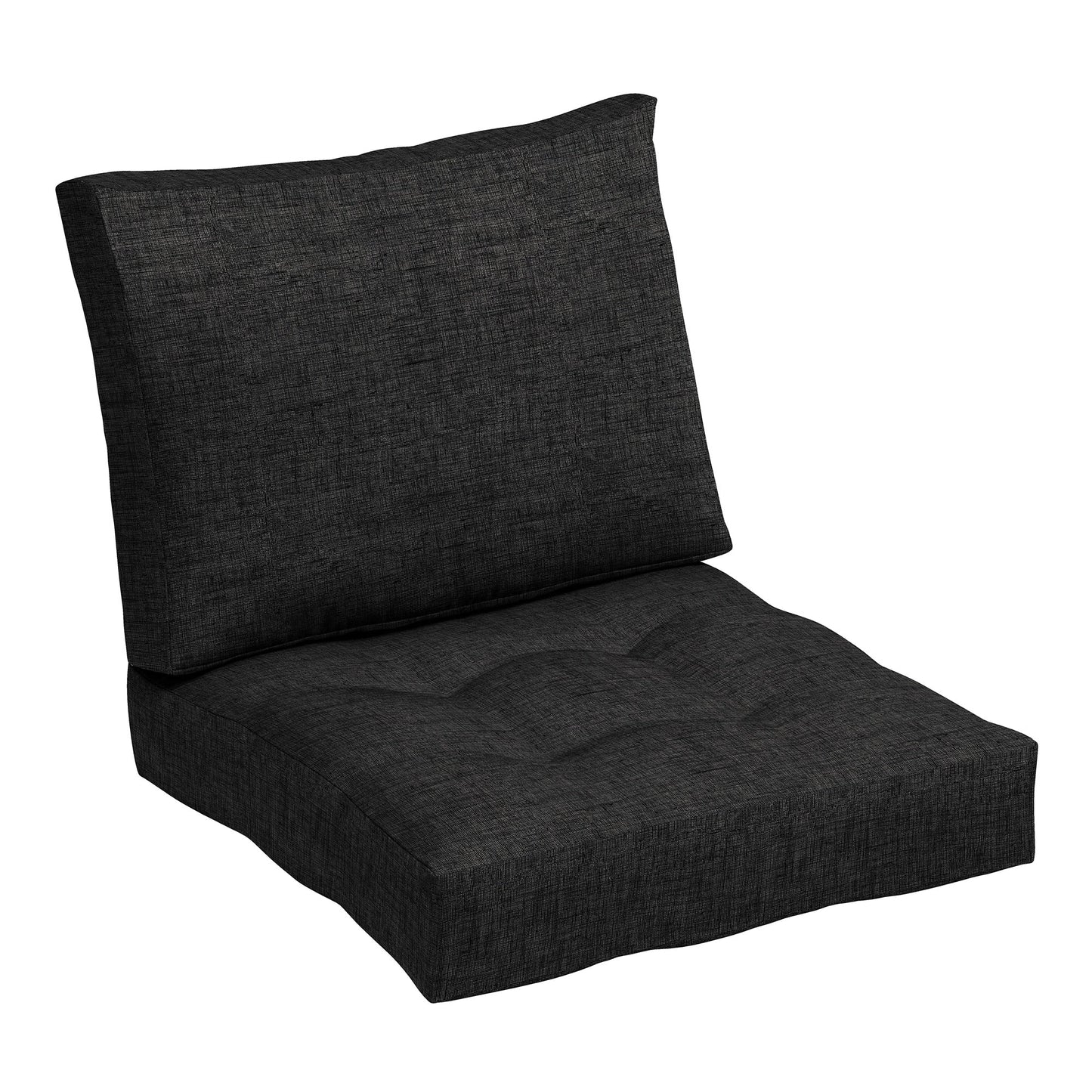 ARDEN Outdoor Plush Modern Tufted Blowfill Deep Seat Set, 24 x 24