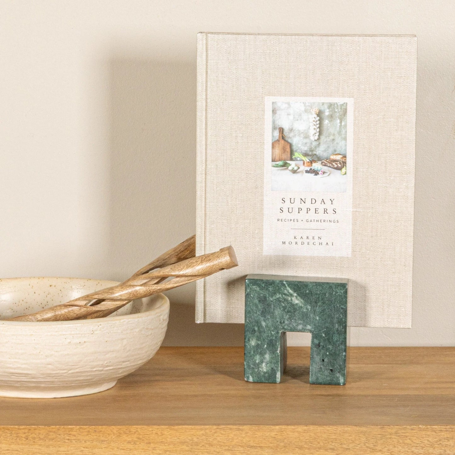 Contemporary Marble Cookbook Stand