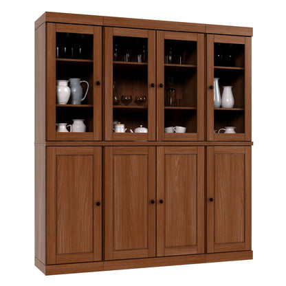 100% Solid Wood 65" Kitchen China Pantry Buffet by Palace Imports - 65" x 71.5"