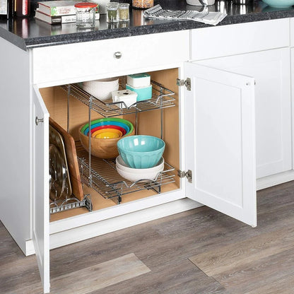 Slide Cabinet Organizer -14"Wx21"Dx17-3/4"H, Min 15-1/2" Cabinet width
