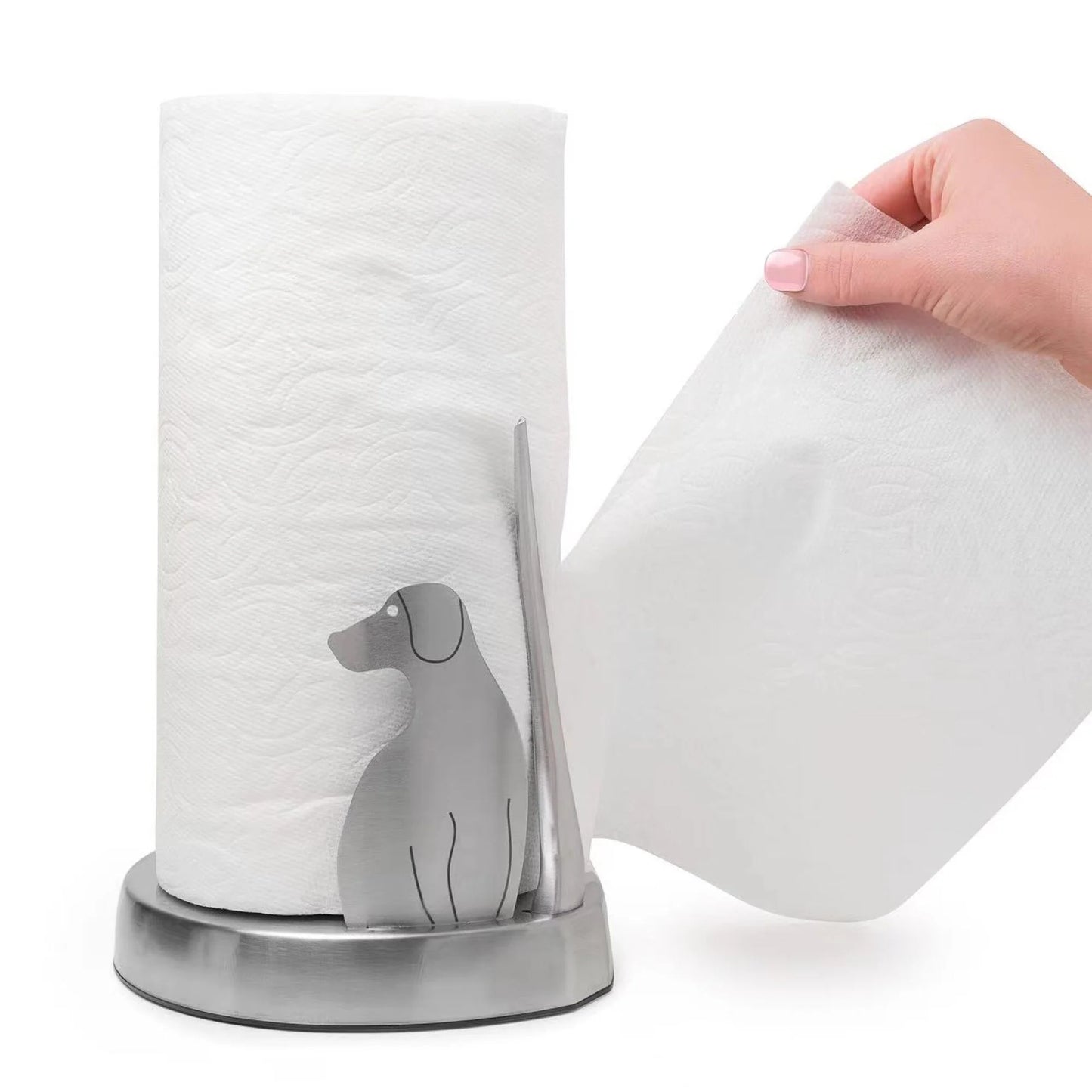 Woof Stainless Steel Spring Tension Paper Towel