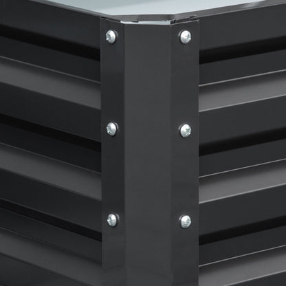 Outsunny Raised Garden Bed Box with Weatherized Steel Frame for Vegetables, Flowers, Plants and Herbs