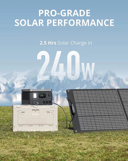 GROWATT Portable Power Station Generators: VITA550 Solar Generator (Solar Panel Optional) with 538Wh LiFePO4 Battery,1 Hour Fast Charging, 600W (1200W Surge) Output for Outdoor Camping/RVs/Home Use