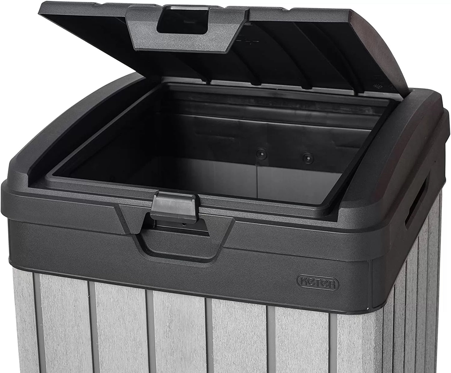 Keter Solana 70 Gallon Storage Bench Deck Box for Patio Furniture, Front Porch Decor and Outdoor Seating – Perfect to Store Garden Tools and Pool Toys,Brown/Brown