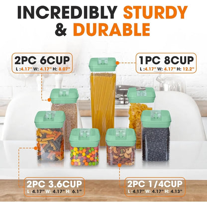 Cheer Collection 7-piece Stackable Airtight Food Storage Container Set