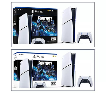 Clearance Sale PS5 Slim 1TB Disc or Digital Console with Fortnite Accs & 2 Controllers
