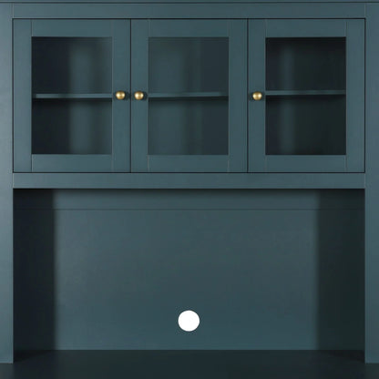 VEIKOUS Pantry Kitchen Cabinet Storage with Microwave Stand and 3 Adjustable Shelves