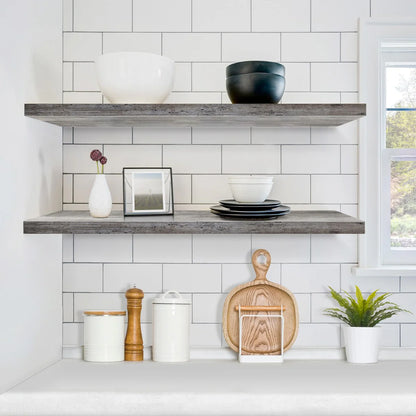 Sorbus Long Floating Shelves for Wall Set of 2 - 35"L x 9"W x 1.5"H