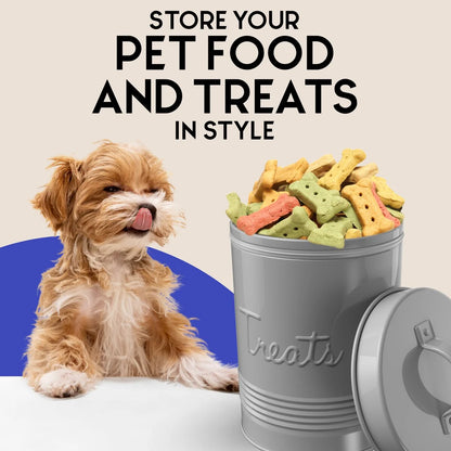 Amici Home Retro Treats Storage Canister With Lid for Pet Food