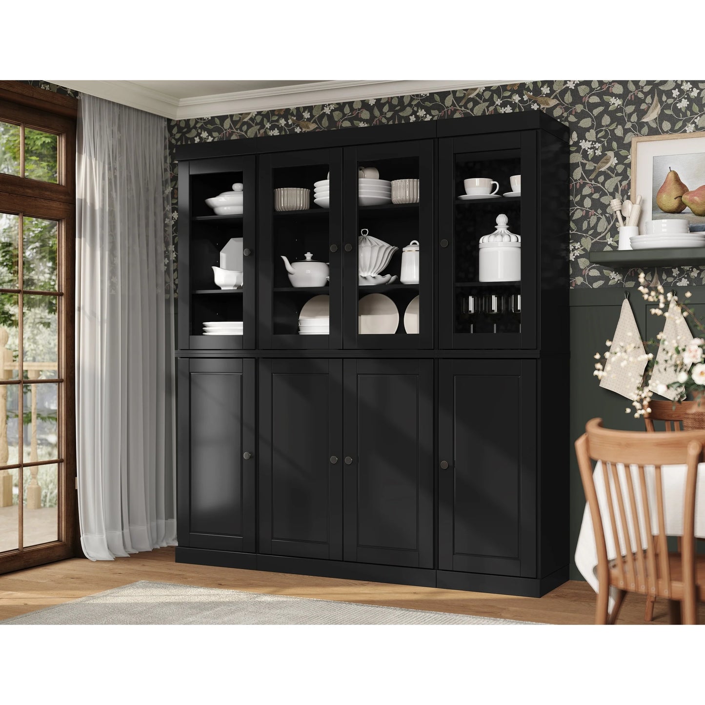 100% Solid Wood 65" Kitchen China Pantry Buffet by Palace Imports - 65" x 71.5"
