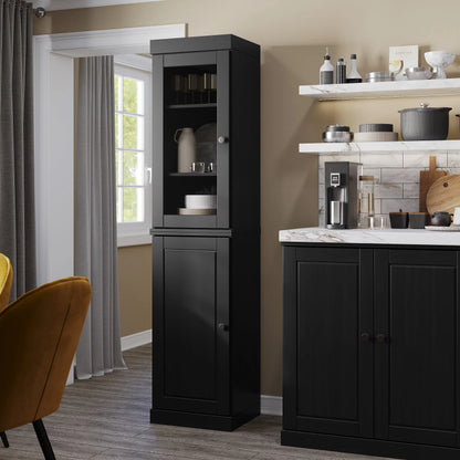 100% Solid Wood 16.5" Kitchen Pantry Cabinet with Doors by Palace Imports