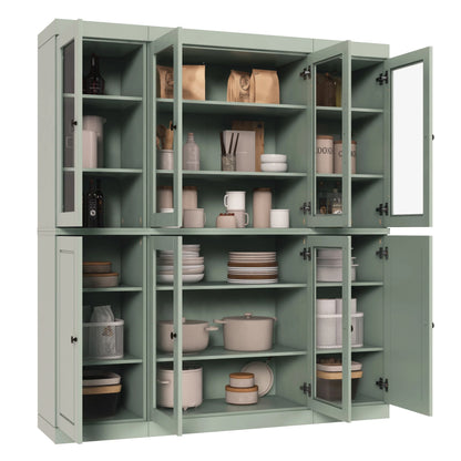 100% Solid Wood 65" Kitchen China Pantry Buffet by Palace Imports - 65" x 71.5"