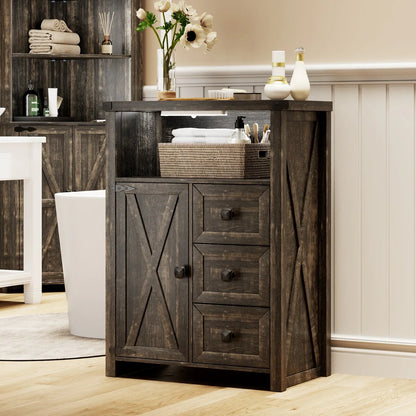 23.62"Accent Cabinet with drawers and storage - N/A