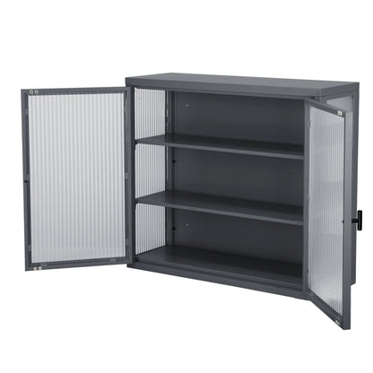 Retro Style Glass Door Wall Cabinet