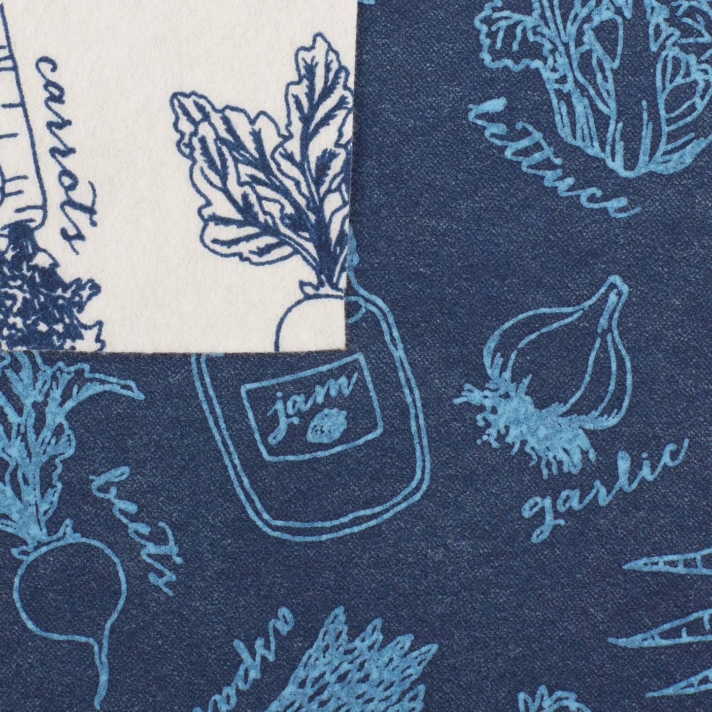 DII Nautical Blue Market Print Fridge Liner (Set of 6)