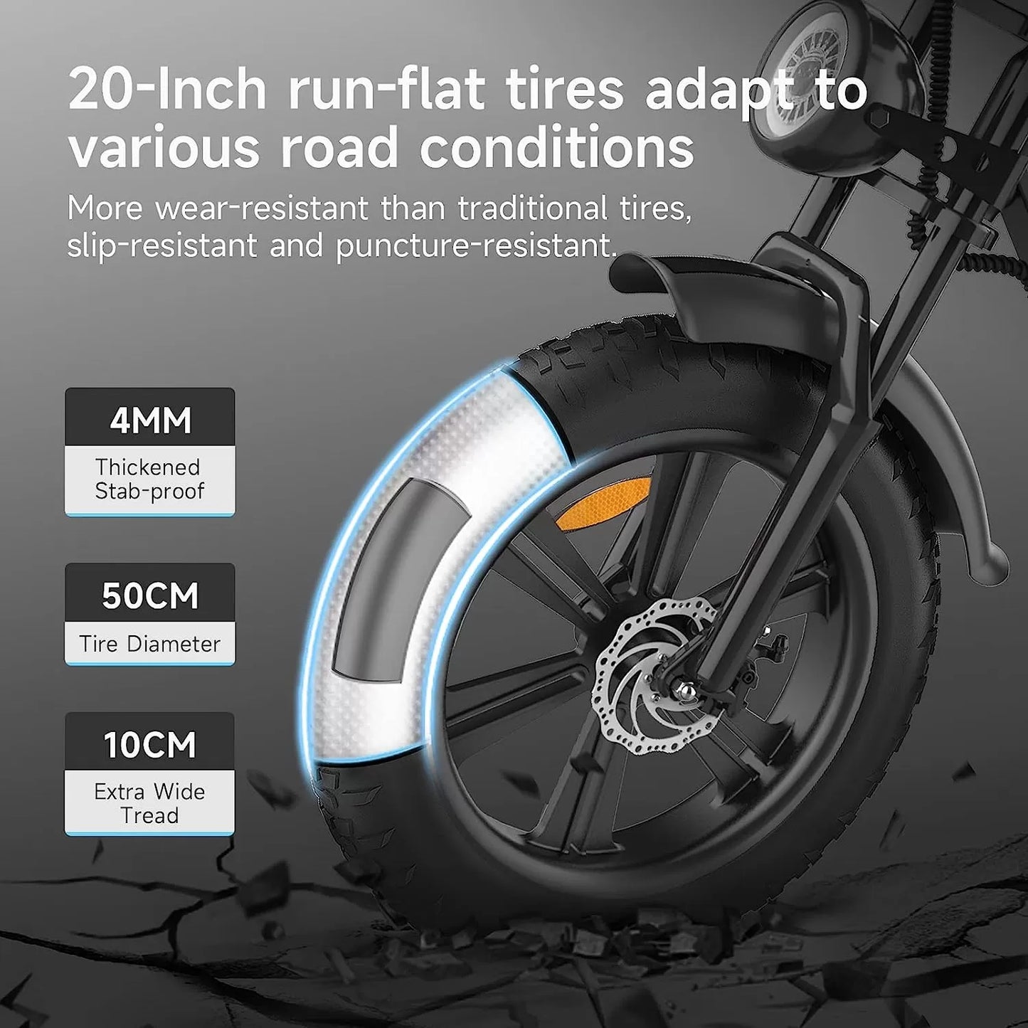 Electric Bike for Adults, Ebike 1500W/48V/18Ah, Tank 20" Fat Tire Electric Bicycles Up to 30MPH & 68 Miles with Removable Battery, Colorful Dispaly, Throttle & Pedal Assist, Shimano 7-Speed