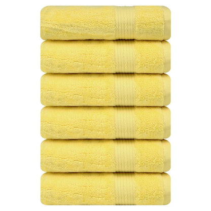 Superior Cotton 600 GSM Hand Towels 18x28 Inch by Ample Decor - 6 Pcs