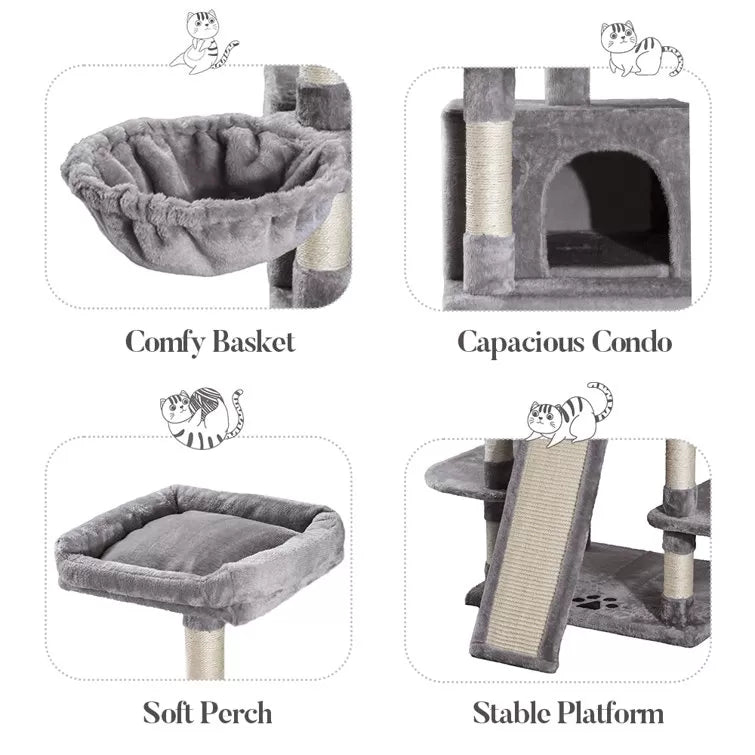 Lima Pet Heavy Duty 68 Inch Multi-Level Cat Tree
