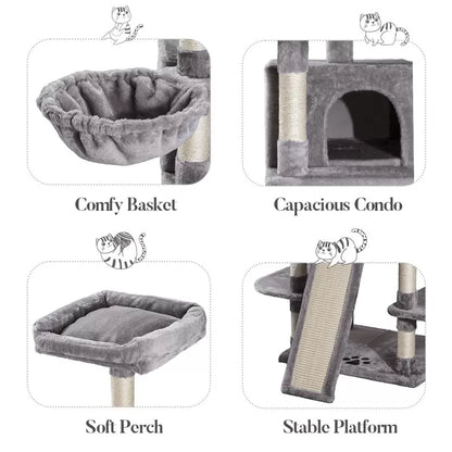 Lima Pet Heavy Duty 68 Inch Multi-Level Cat Tree
