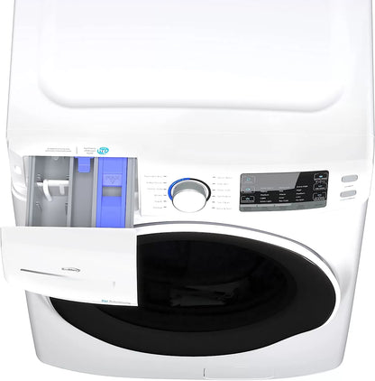 KoolMore FLW-3CWH Front Load Machine, 2.7 Cu. Ft, Space Saving Unit with 20-Minute Quick, 12 Washing Cycles, Quiet Inverter Motor [120V],