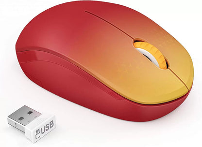 seenda Wireless Mouse, 2.4G Noiseless Mouse with USB Receiver - Portable Computer Mice for PC, Tablet, Laptop with Windows System - Mint Green