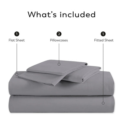 Color Sense 1200TC Premium Cotton-Blend Wrinkle-Resistant Sheet Set