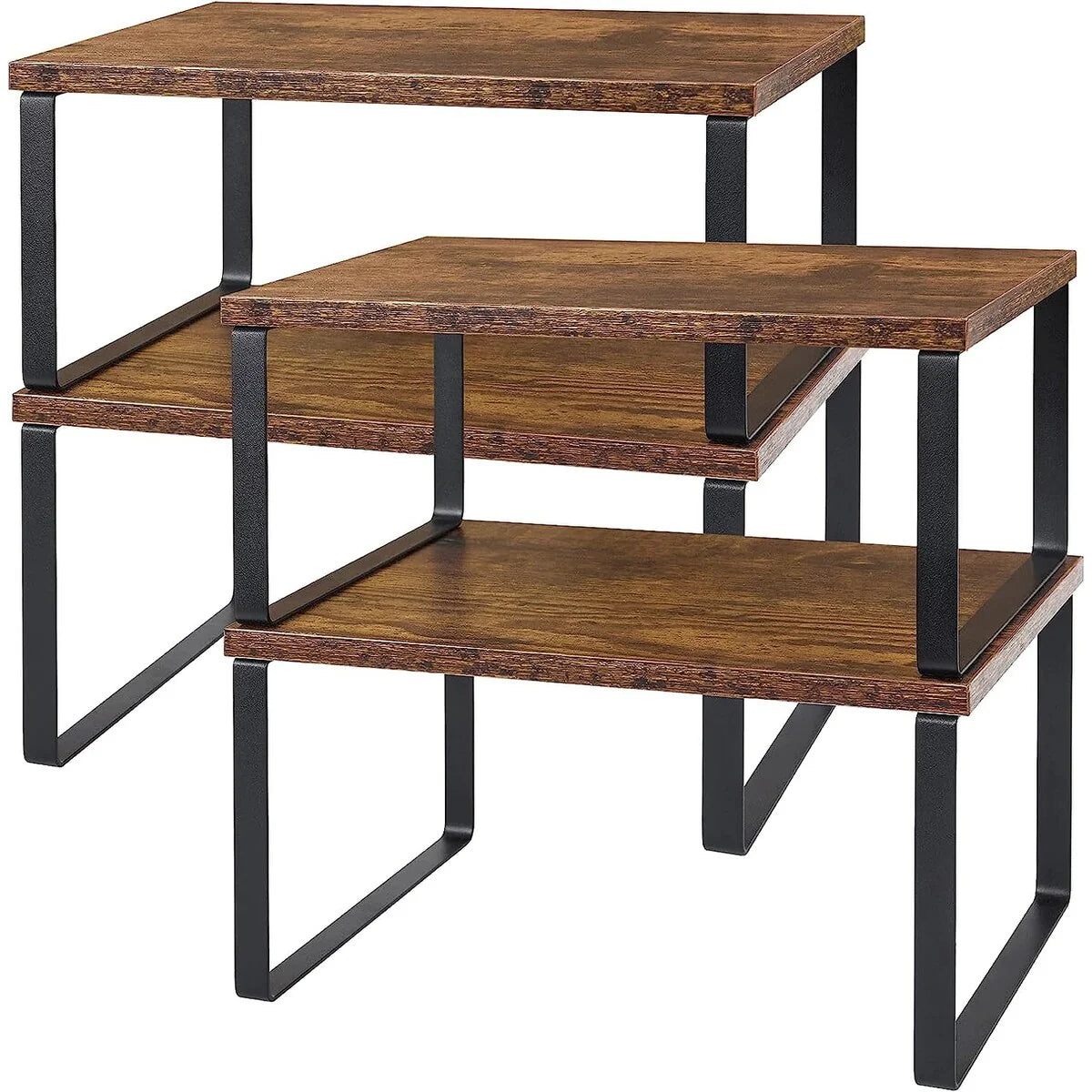 Stackable Kitchen Cabinet Shelves Organizer