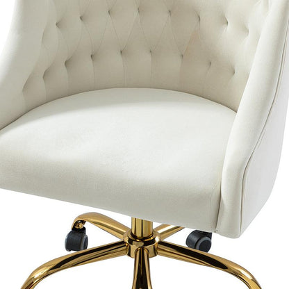 Penelope Velvet Tufted Office Chair