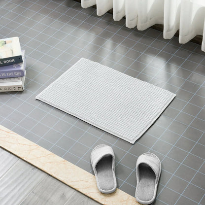 Subrtex Luxury Chenille Bath Rugs Soft Bathroom Mats