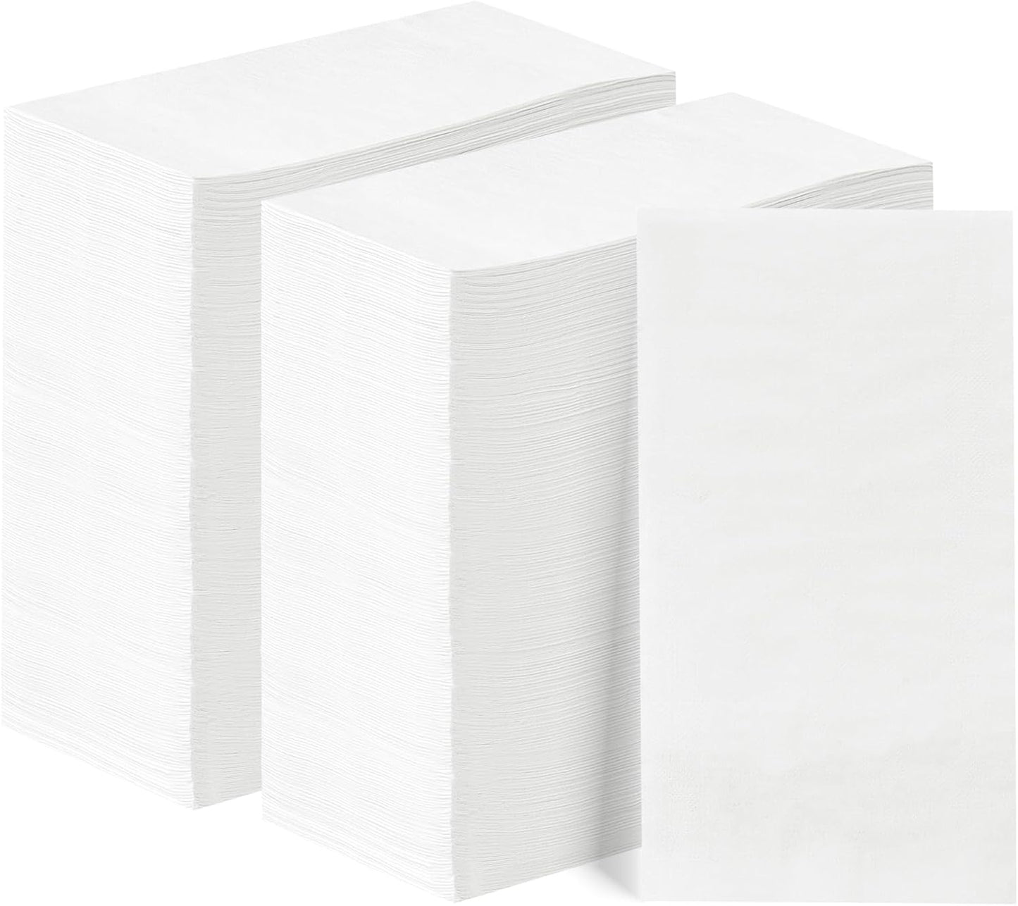 BESTVIP 200 Pack Disposable Paper Napkins, 3-Ply Dinner Napkins with Gold Trim for Guests, Bathroom Paper Hand Towels Soft and Absorbent, Perfect for Kitchen, Dinner, Party, Wedding or Event