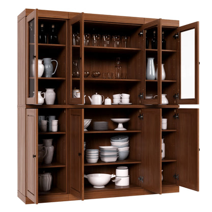100% Solid Wood 65" Kitchen China Pantry Buffet by Palace Imports - 65" x 71.5"