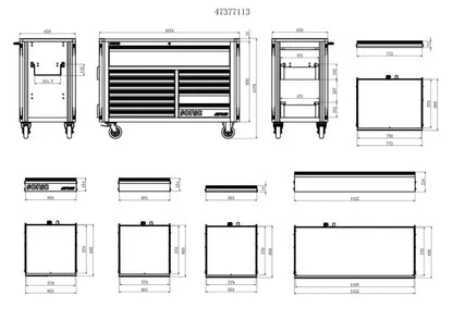 🔥Last Day Limited To 96 Units Only $56.87🔥Factory Clearance Mobile Roller Cab With 13 DRAWERS 5